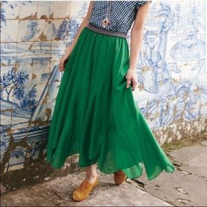 Green VanessaVirginia Anthropologie Skirt Size XS like new condition